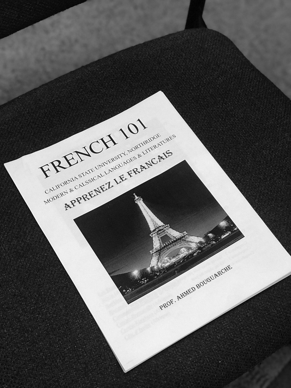 A paper advertisement for Frenceh 101