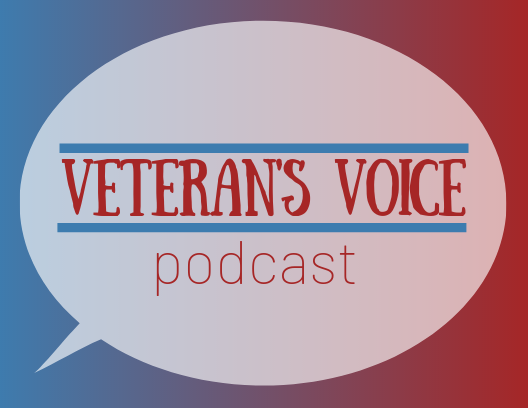 A calendar advertisement for Veterans Voice Podcast
