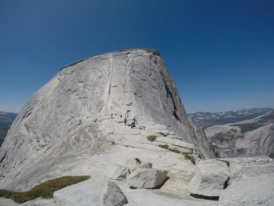 The final stretch before reaching the summit of Half Dome.