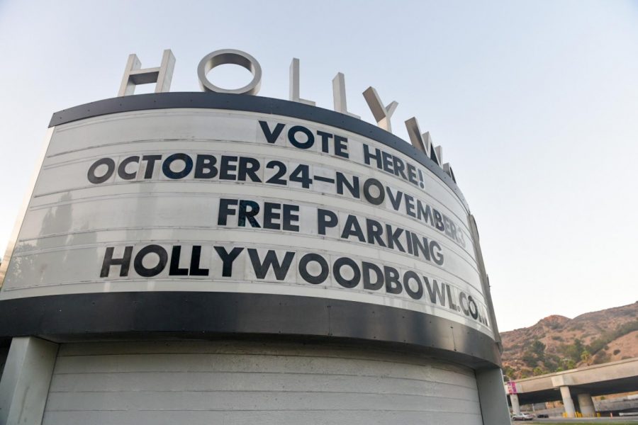 The Hollywood Bowl voting location offered free parking for voters.