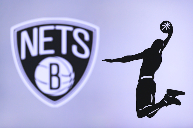 Brooklyn+Nets+basketball+club+logo%2C+silhouette+of+jumping+basket+player