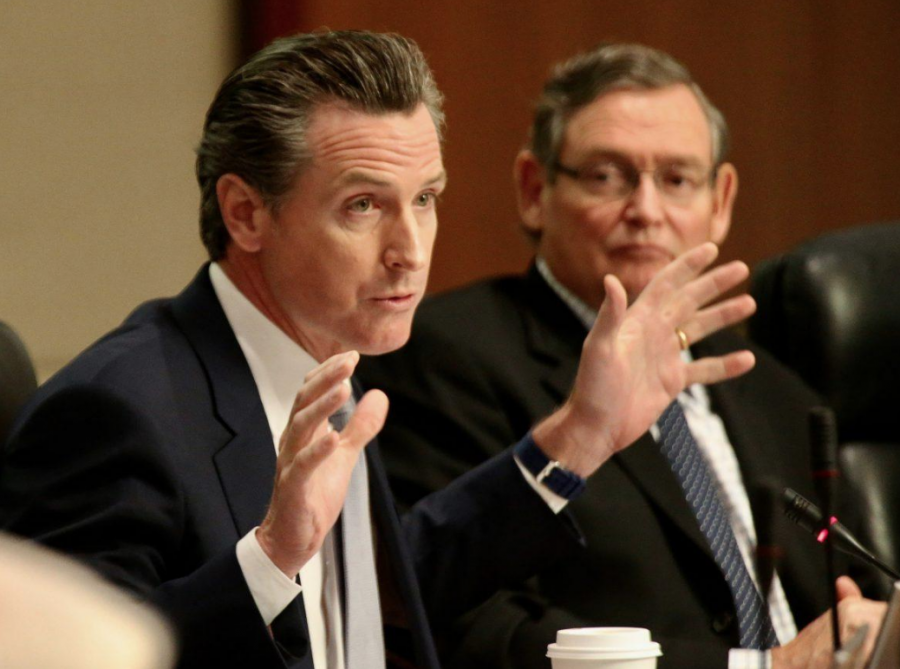 Gov.+Gavin+Newsom+announced+the+states+funding+for+the+Cal+State+University+and+University+of+California+systems+during+a+briefing+on+Friday.+