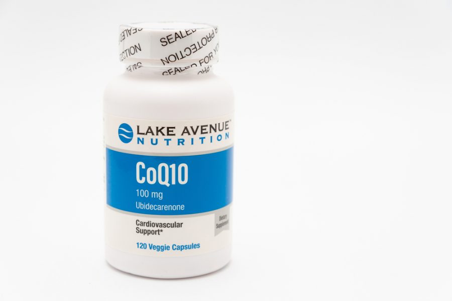 CoQ10 pill bottle
