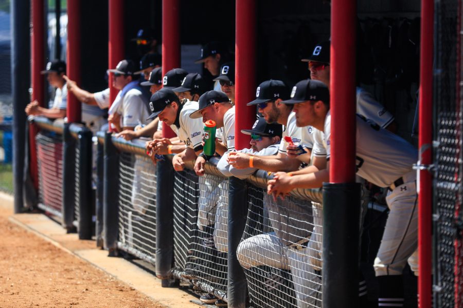 CSUN+Matadors+dugout+during+the+first+game+of+a+doubleheader+against+the+UC+Riverside+Highlanders+at+Matador+Field+in+Northridge%2C+Calif.%2C+on+Saturday%2C+April+17%2C+2021.+The+Matadors+lost+both+games+5-1+and+8-4.