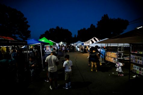 Attendees walking about at the 818 Night Market in Mission Hills, Los Angeles, Calif. on July 10, 2021.