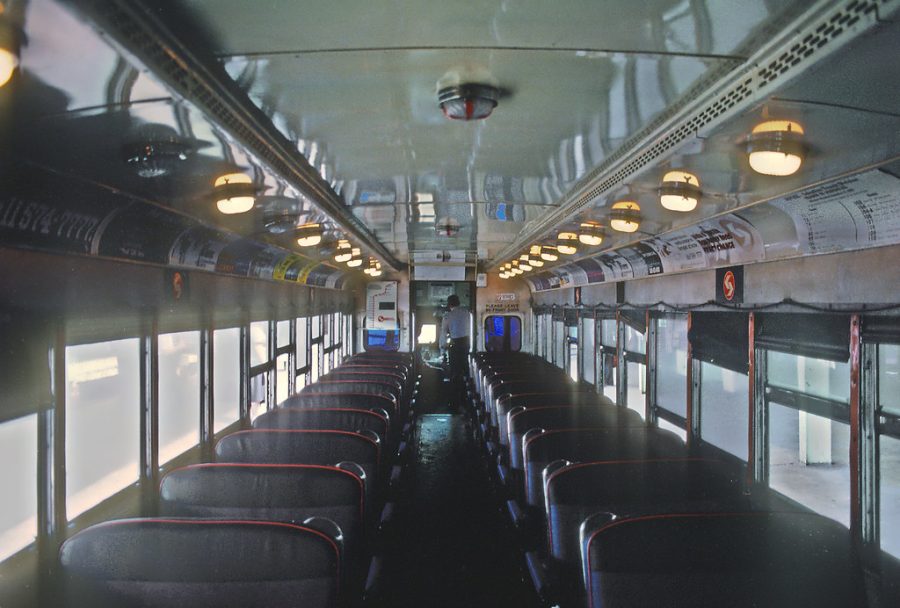 Inside of a bus