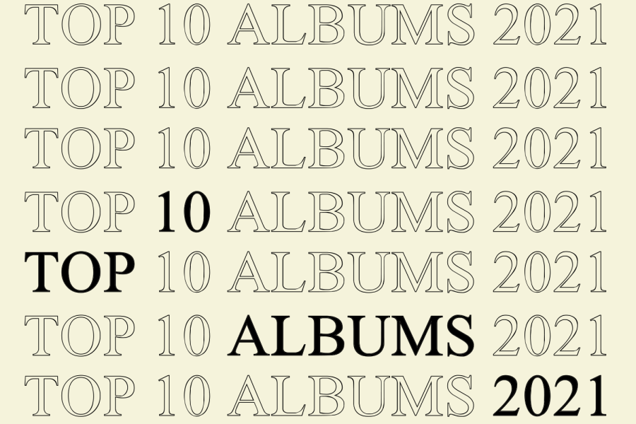 A illustration of Top 10 albums 2021