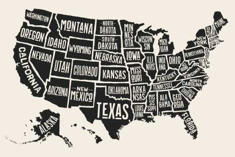 Poster map United States