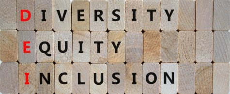 Wooden blocks with words DEI, diversity, equity, inclusion