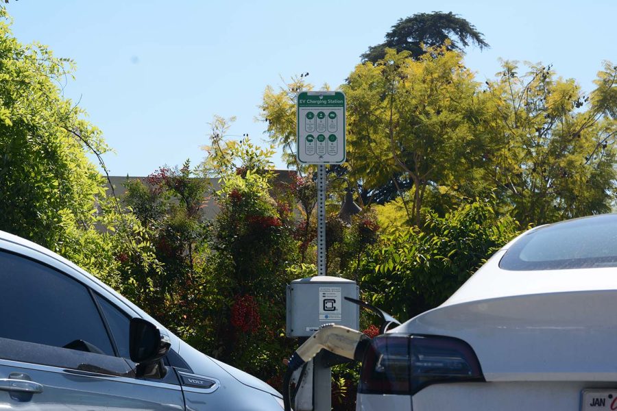 CSUN EV charging station photographed on March 9, 2022, in Northridge, Calif.