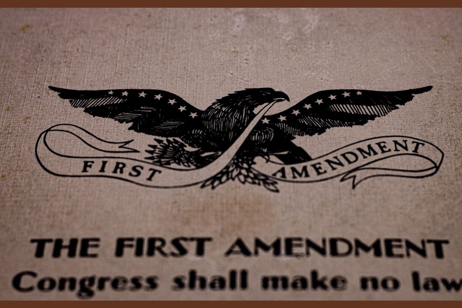 Photo Illustration: First Amendment.