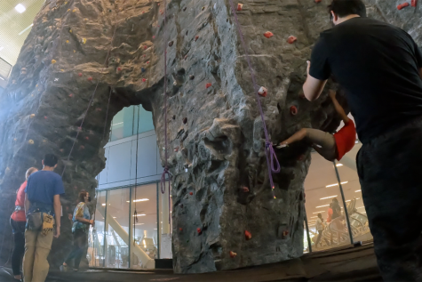 Photo courtesy of Jeremias Andrade. Image of CSUNs Student Recreation Centers rock wall.