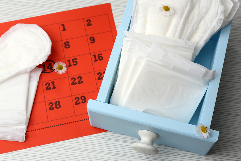 Mentrual+pads+and+calendar