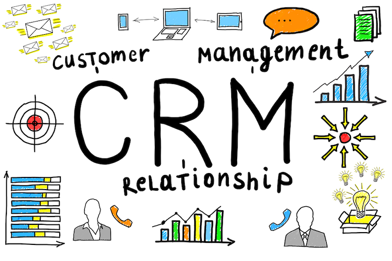 Illustrative+Diagram+Of+Customer+Relationship+Management+For+Managing+A+Company+On+White+Background