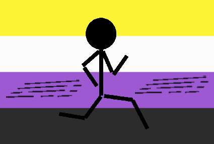 A illustration of a human running