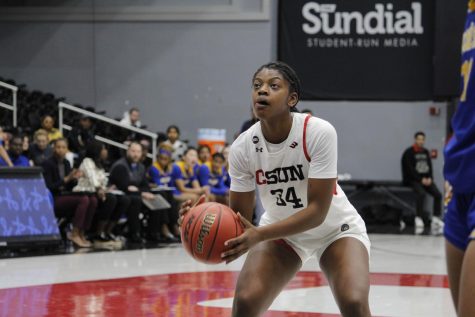 CSUN forward Kayanna Spriggs takes a free throw against San Jose State University on Saturday, Nov. 19, 2022, at the Premier America Credit Union Arena in Northridge, Calif. Spriggs had nine points, six rebounds and three steals in the 64-61 loss on Feb. 4, 2023 at UC Santa Barbara.