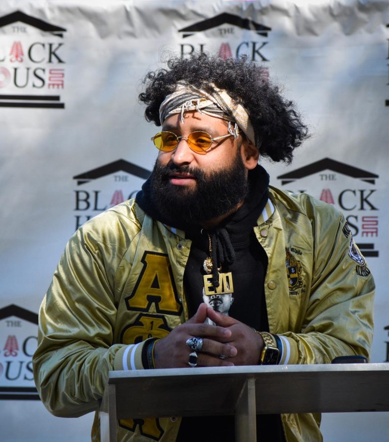 A black man living a speech on the celebration of black history