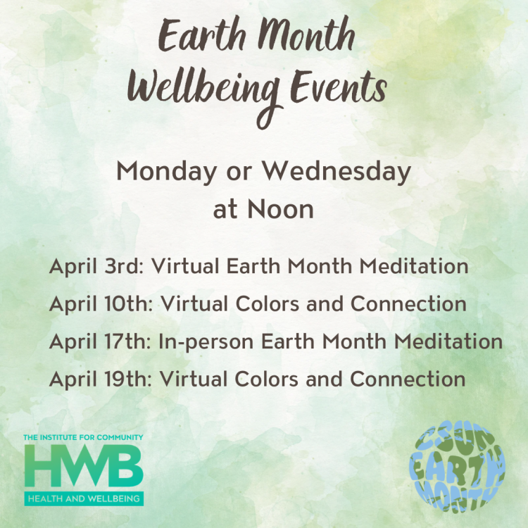 Earth Month wellbeing events