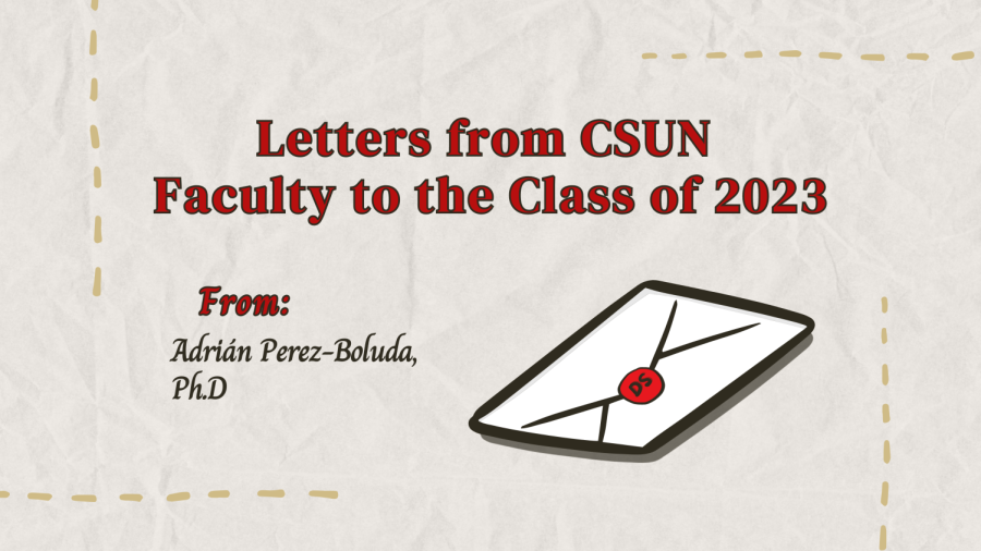 Graduation letters: Adrián Pérez-Boluda