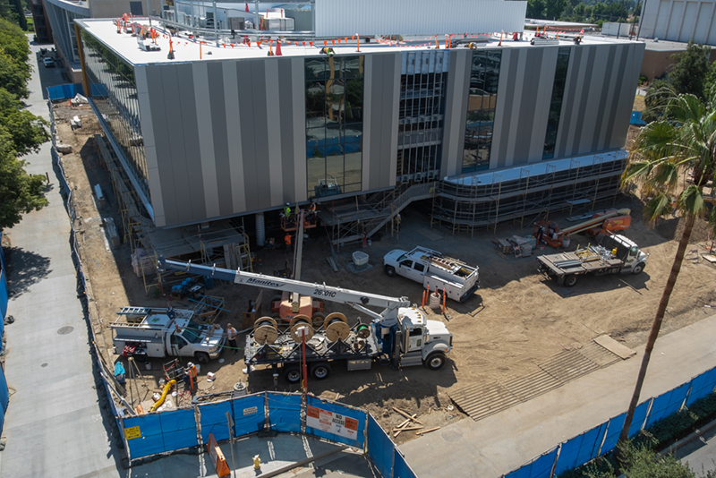 Gilbane Building Company workers work on the site of CSUNs new Maple Hall on July 21, 2023 in Northridge, Calif. 