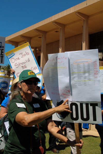 CSUEU protests over bargaining wages