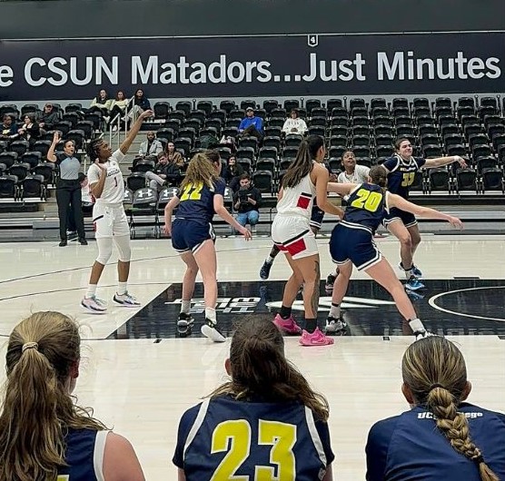 Guard Amiyah Ferguson, 1, shoots free throws during the game against UC San Diego on Feb. 1, 2024, at the Premier America Credit Union Arena in Northridge, Calif.