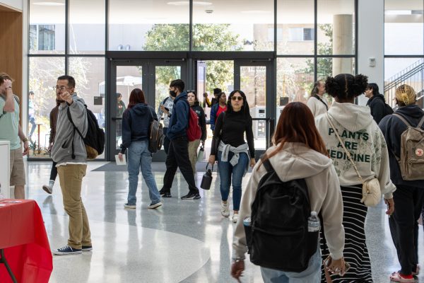 Students walk through Maple Hall on Monday, March 25, 2024, in Northridge, Calif.