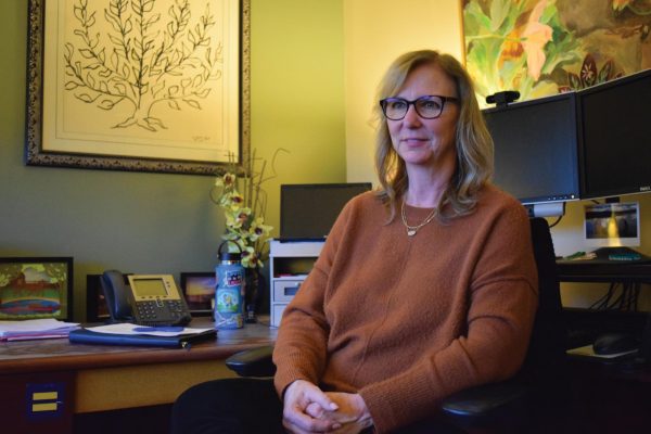 Dr. Julie Pearce, the director of University Counseling Services, in her office. Photo by Sasha Alikhanov. 