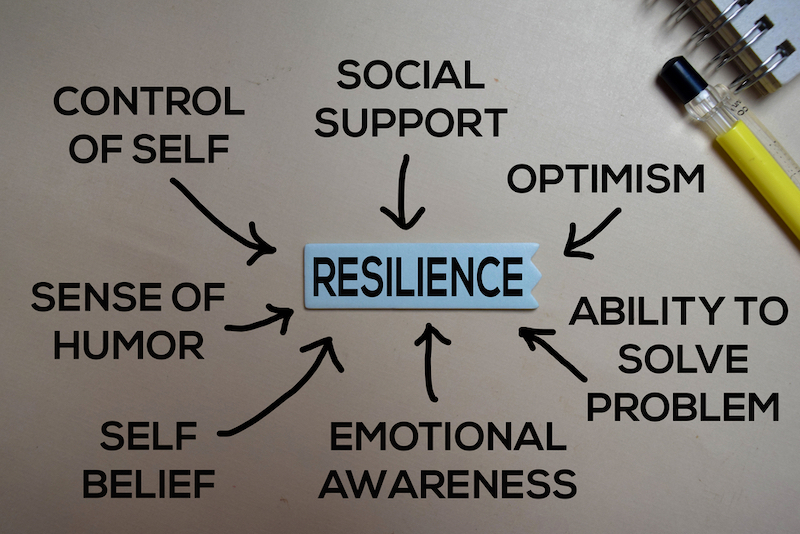 Resilience+Method+text+with+keywords+isolated+on+white+board+background.+Chart+or+mechanism+concept.