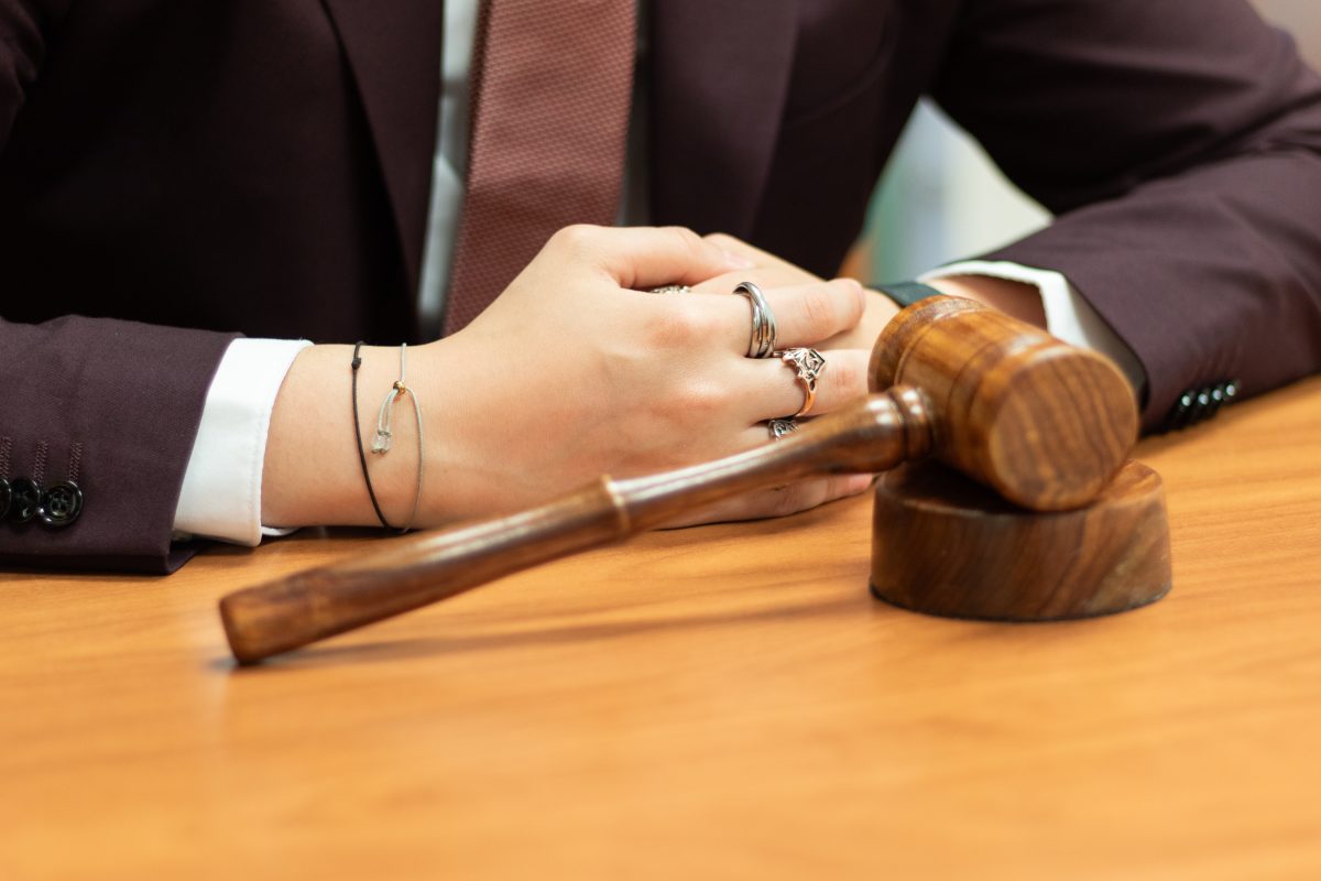 Katie Karroum, the newly elected Associated Students President for the 2024-2025 school year, sits behind the gavel that will be passed over to her soon for her presidency inside the AS Office on Monday, April 29, 2024. "There will be a plan, but we have to build a foundation for this idea of bridging the gaps between everyone,” said Karroum.