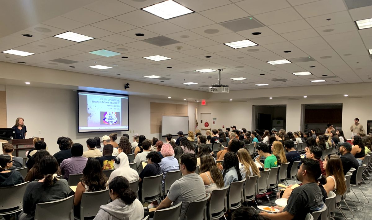 CSUN students attending the 12th annual Book Banned Readout at the Florence Ferman Presentation Room