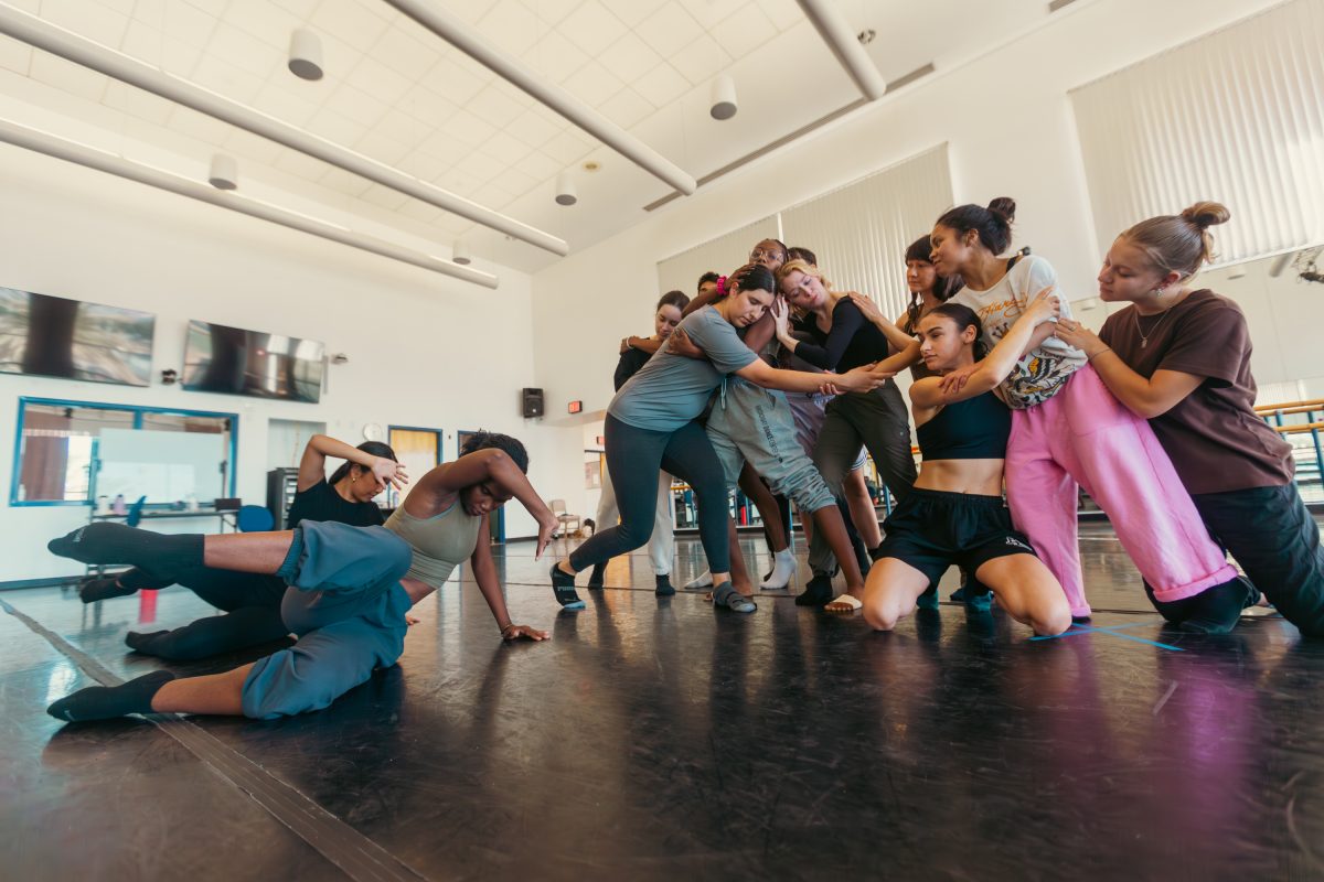 Students enrolled in CSUN's new Bachelor of Arts degree in dance rehearse in Redmond Hall at CSUN on Oct. 20, 2024. 