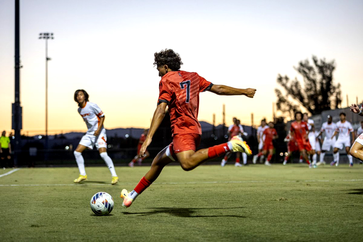 File Photo: Midfielder Jorge Solorzano, 7, two shots on goal was not enough to convert into real goals as the Matadors goes scoreless against the Pacific Tigers at the Matadors Performance Field in Northridge, Calif., on Sept. 5, 2024.