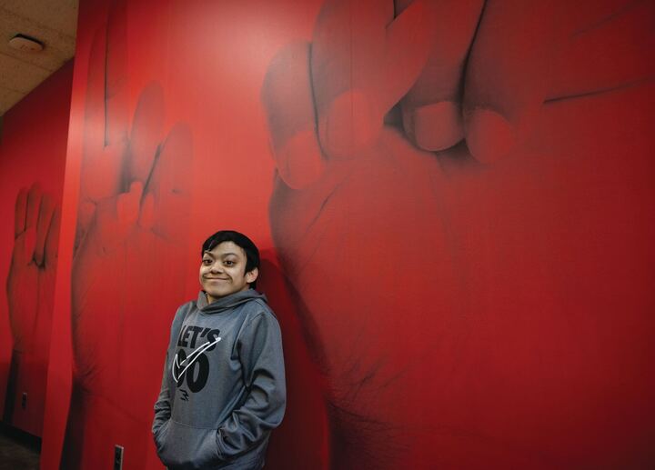 Gerardo Lemus Ramos poses for a photo at the National Center On Deafness (NCOD) at CSUN Dec. 4, 2024.