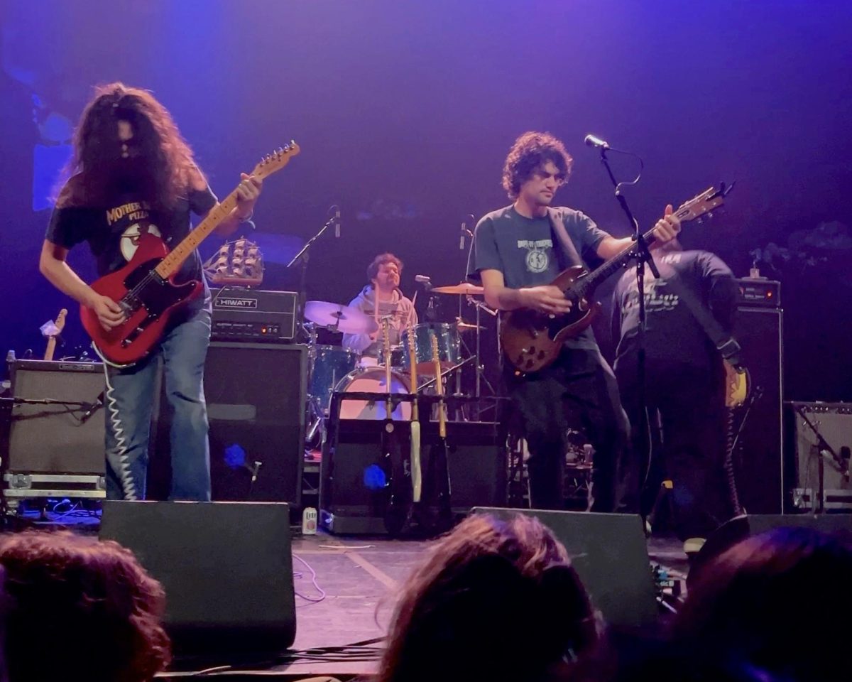 John Samuels, Colin Miller, MJ Lenderman, and Landon George playing "Wristwatch" at the Fonda Theater on February 13, 2025. 