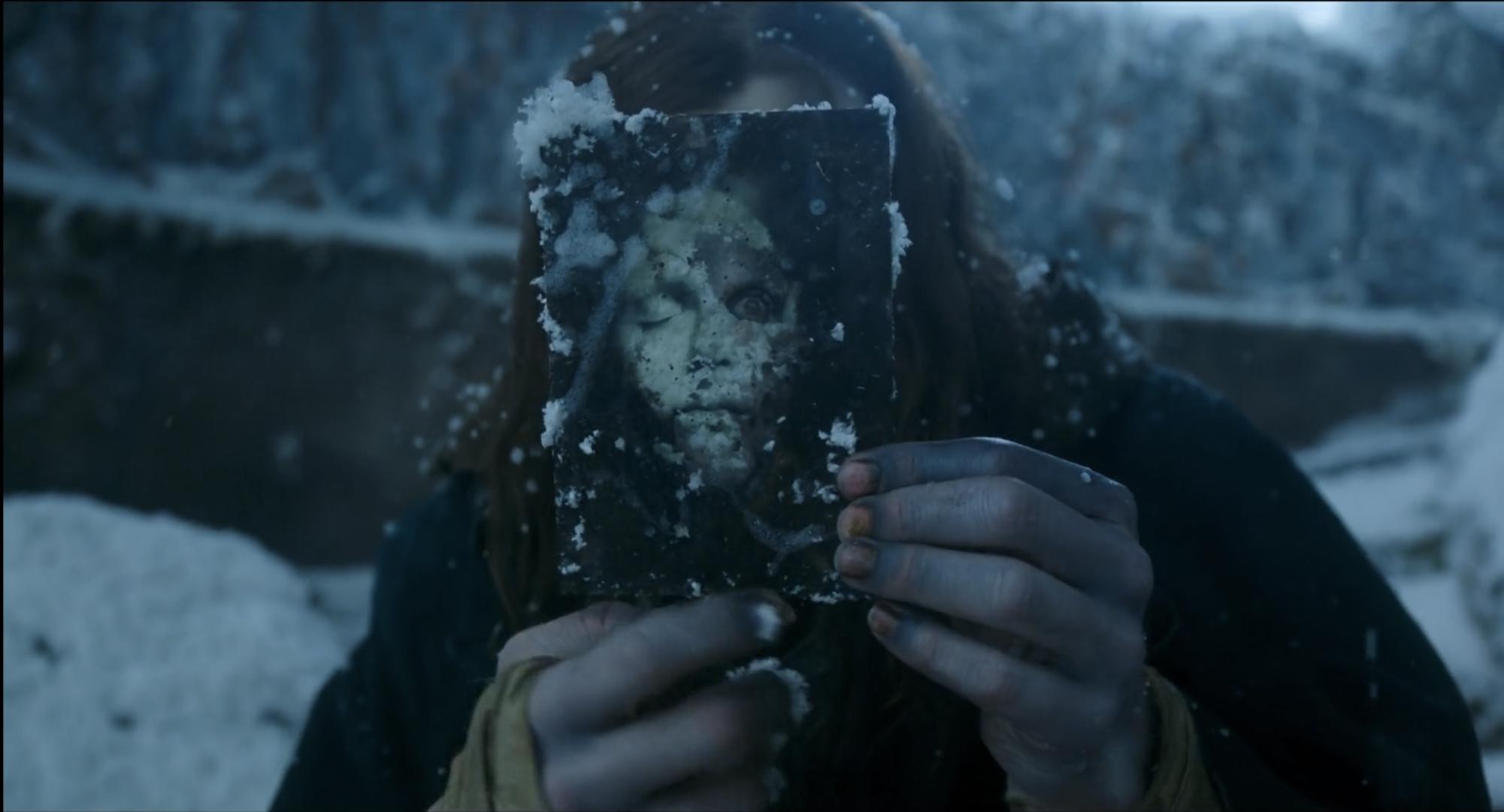 The image is a screenshot of the film "Frankenstein (2025)."