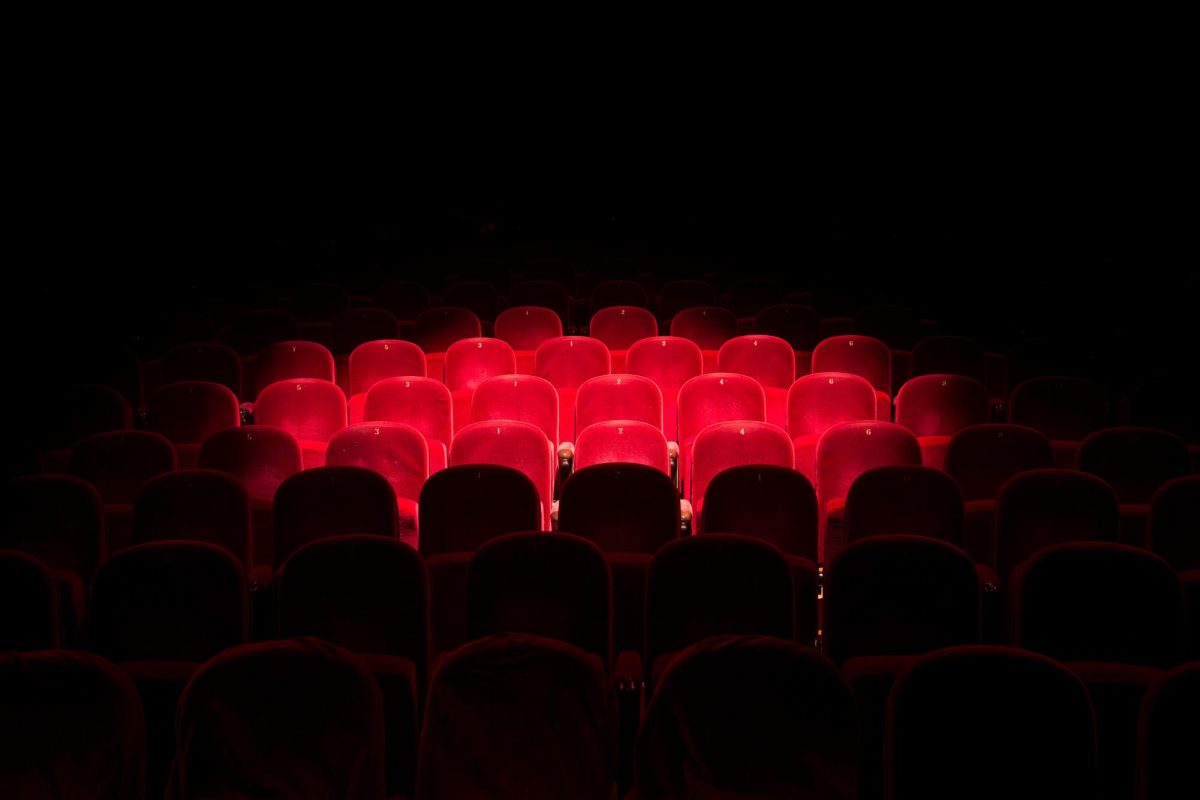Lights on red seats in a theater