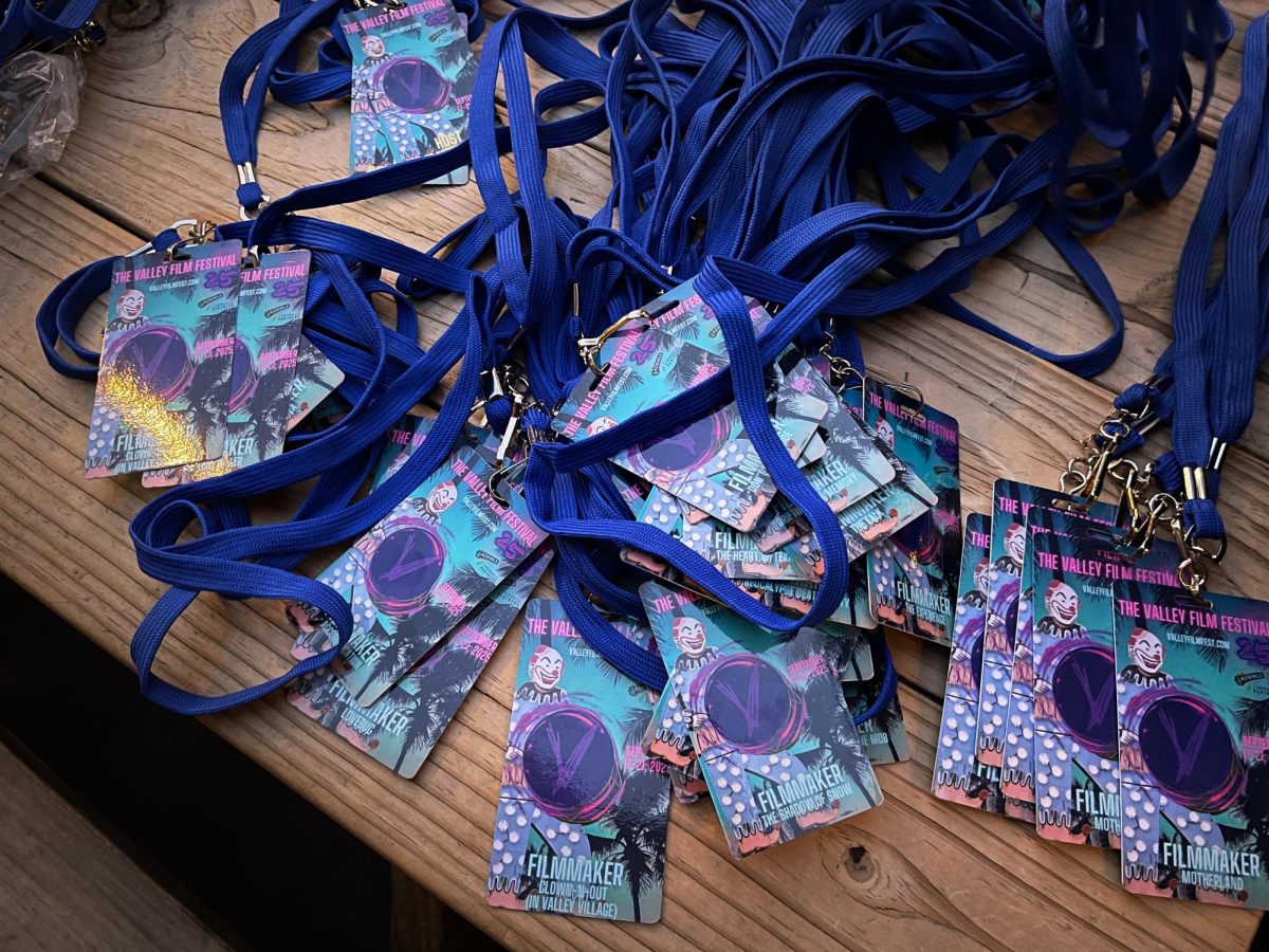 Lanyards from last year's Valley Film Festival that spanned from Sept. 17-Sept. 21 and marked the festivals 25th year. 
