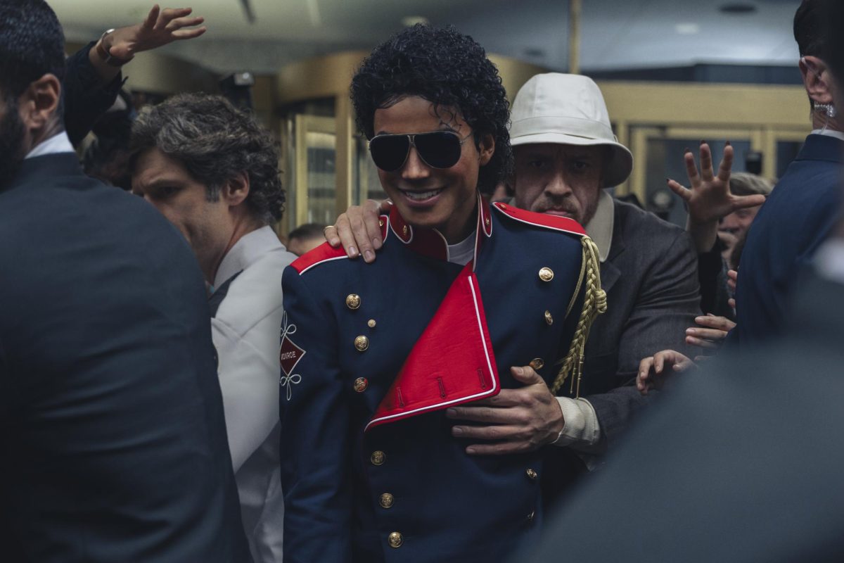 Jaafar Jackson as Michael Jackson and KeiLyn Durrel Jones as Bill Bray in "Michael."