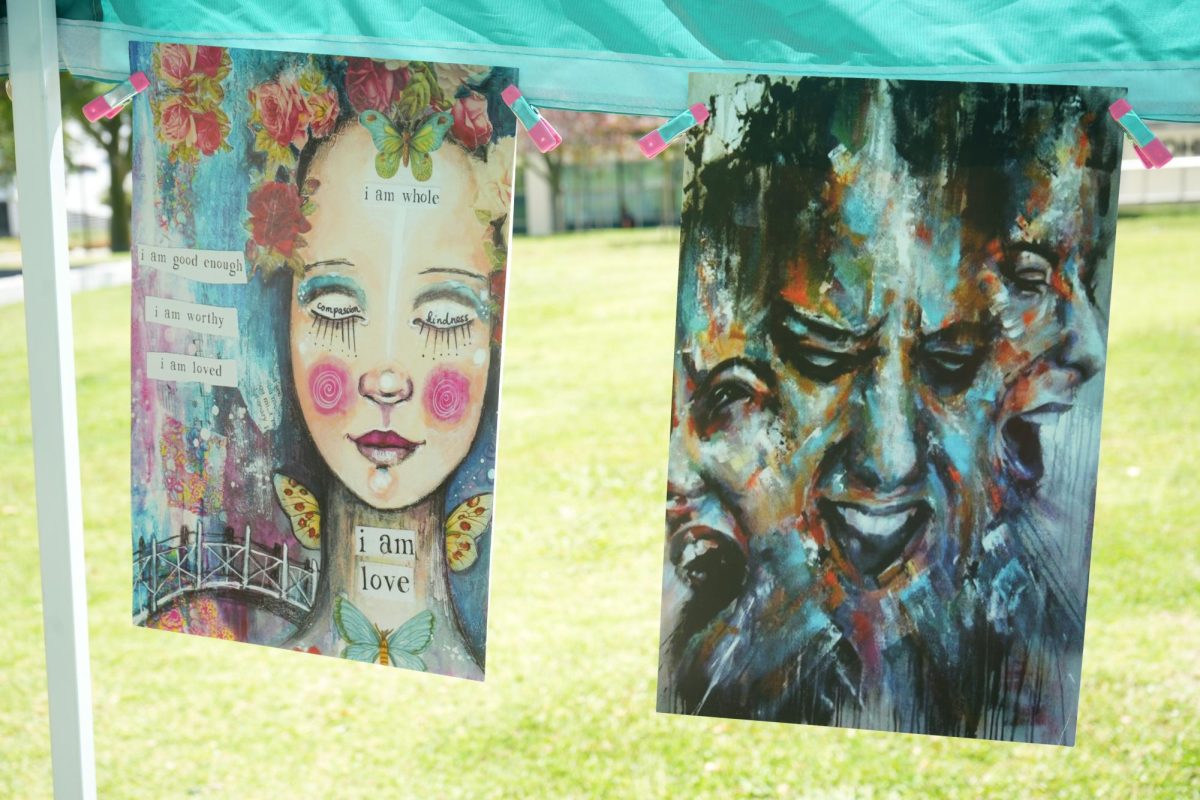 Artists spoke with CSUN students in order to create art based on student experiences for Denim Day at the CSUN Clergy Walk on April 29th, 2026.