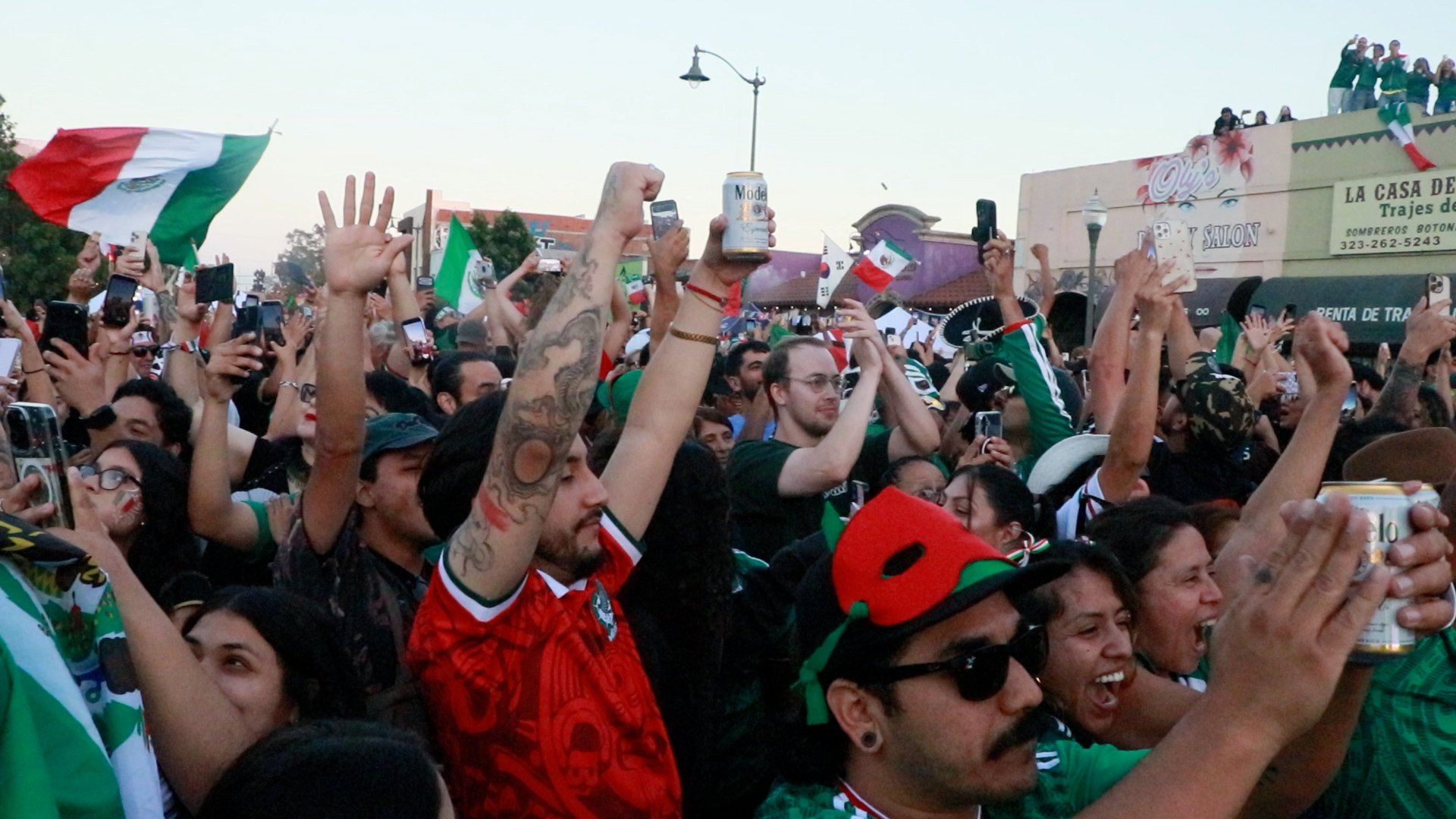 Mexico fans gather in Boyle Heights for Mexico-South Korea match