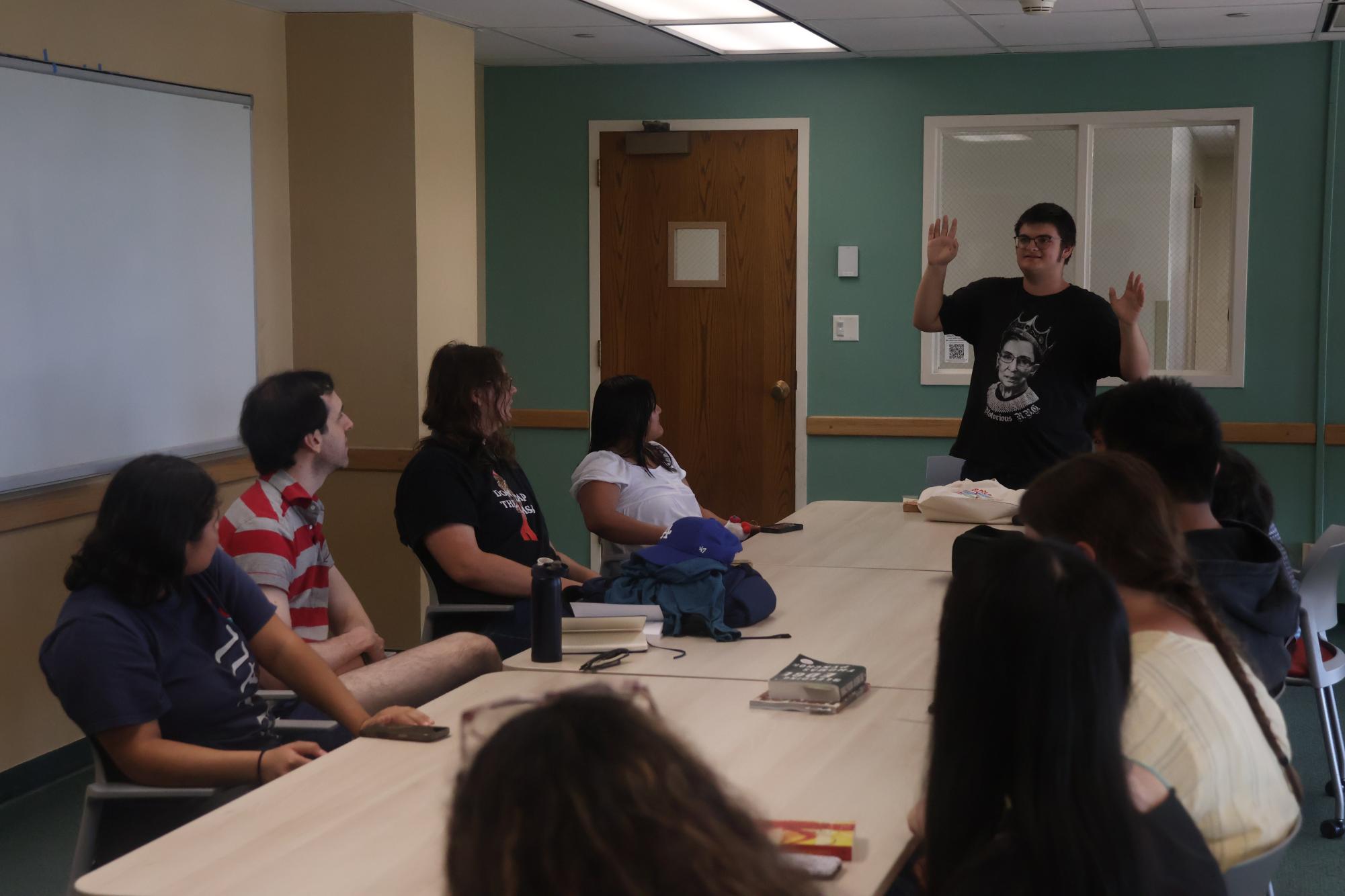 CSUN Book Club's first meeting at the University Library on Sept. 8, in Northridge, Calif.