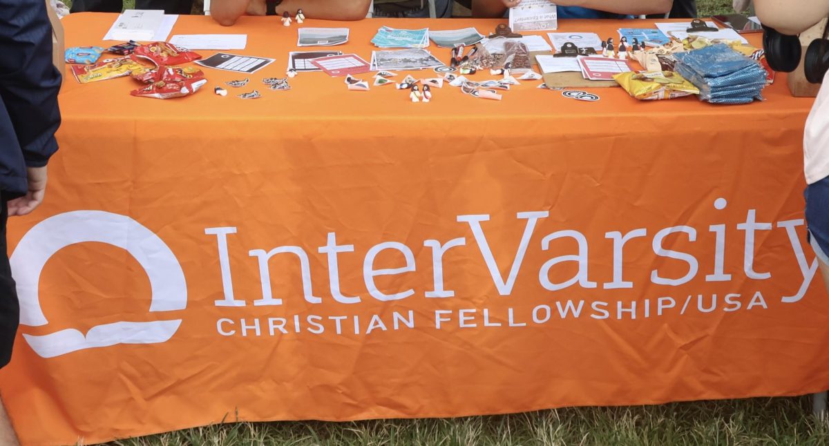 CSUN student member of InterVarsity Christian Fellowship represent their club at the Meet the Clubs on Sept. 8, 2026 in Northridge, Calif.